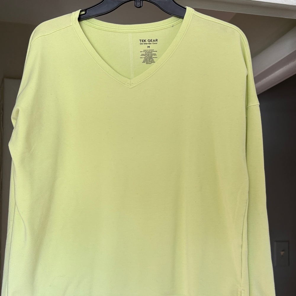 Tek Gear Lime V-Neck Pullover